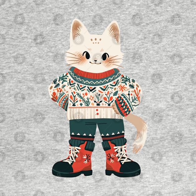 Vintage Christmas Cat by Astramaze